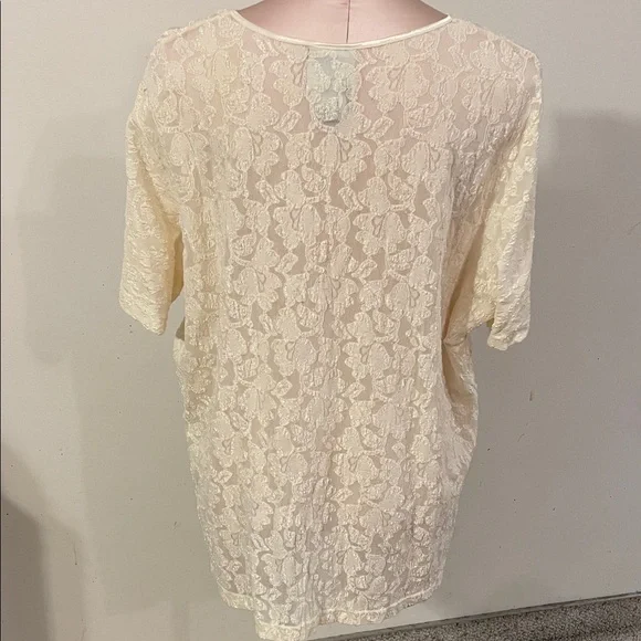 Venezia Clothing Co Elegant Cream Lace Women's Top Size 22/24 Pre-Loved elegance - Picture 5 of 9
